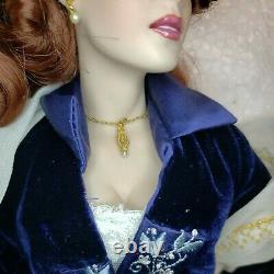 Franklin Mint Titanic Rose Porcelain Blue Velvet Flying Doll 18 Inches Original