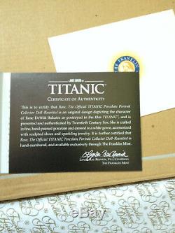 Franklin Mint Titanic Rose Reunited Porcelain Collectors Doll NIB NRFB With COA