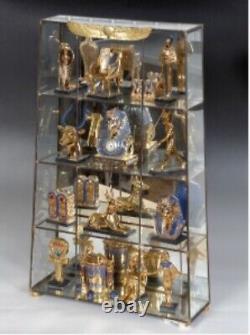 Franklin Mint Treasures of Tutankhamun 12-piece set with display case, 1989