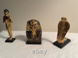 Franklin Mint Treasures of Tutankhamun Complete 12 Pc Set with Display Case