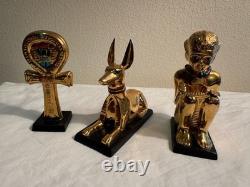 Franklin Mint Treasures of Tutankhamun Complete 12 Pc Set with Display Case