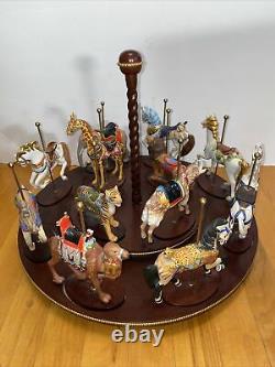 Franklin Mint Treasury Of Carousel Art, 12 figures. Excellent Condition