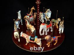 Franklin Mint Treasury Of Carousel Art 1988 Set Of 12 Animals Nib