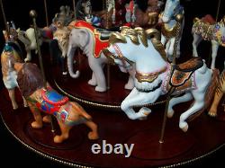 Franklin Mint Treasury Of Carousel Art 1988 Set Of 12 Animals Nib