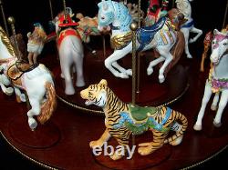 Franklin Mint Treasury Of Carousel Art 1988 Set Of 12 Animals Nib