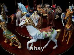 Franklin Mint Treasury Of Carousel Art 1988 Set Of 12 Animals Nib