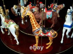 Franklin Mint Treasury Of Carousel Art 1988 Set Of 12 Animals Nib