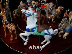 Franklin Mint Treasury Of Carousel Art 1988 Set Of 12 Animals Nib