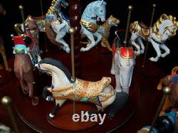 Franklin Mint Treasury Of Carousel Art 1988 Set Of 12 Animals Nib