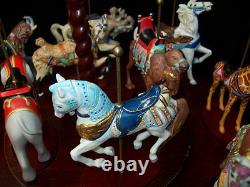 Franklin Mint Treasury Of Carousel Art 1988 Set Of 12 Animals Nib