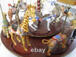 Franklin Mint Treasury Of Carousel Art 1988 Set Of 12 Animals With Display Base