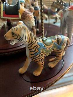 Franklin Mint Treasury Of Carousel Art 1988 Set Of 12 Animals With Display Base