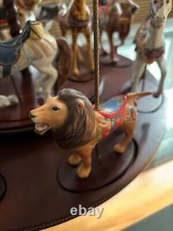 Franklin Mint Treasury Of Carousel Art 1988 Set Of 12 Animals With Display Base