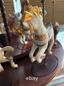 Franklin Mint Treasury Of Carousel Art 1988 Set Of 12 Animals With Display Base