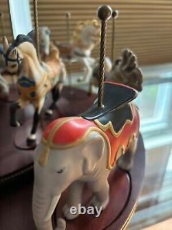 Franklin Mint Treasury Of Carousel Art 1988 Set Of 12 Animals With Display Base