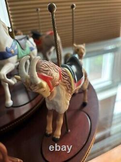 Franklin Mint Treasury Of Carousel Art 1988 Set Of 12 Animals With Display Base