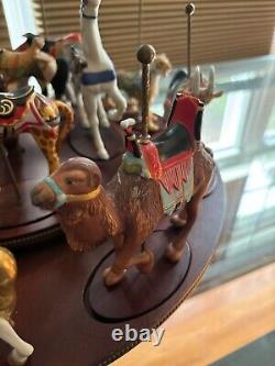 Franklin Mint Treasury Of Carousel Art 1988 Set Of 12 Animals With Display Base