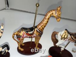 Franklin Mint Treasury Of Carousel Art 1988 Set Of 9 Animals