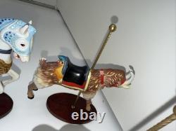 Franklin Mint Treasury Of Carousel Art 1988 Set Of 9 Animals Franklin Mint Treasury Of Carousel Art 1988 Set Of 9 Animals