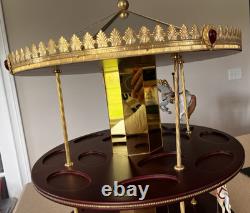 Franklin Mint Treasury Of Carousel Art 2 Tier Display Stand Pre-owned GORGEOUS
