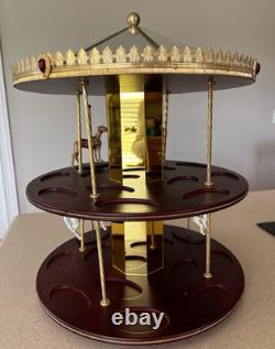 Franklin Mint Treasury Of Carousel Art 2 Tier Display Stand Pre-owned GORGEOUS