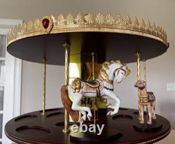 Franklin Mint Treasury Of Carousel Art 2 Tier Display Stand Pre-owned GORGEOUS
