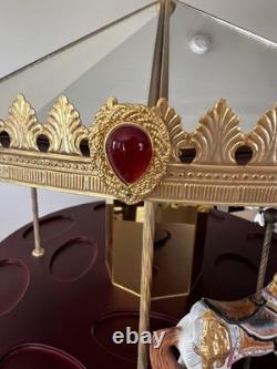 Franklin Mint Treasury Of Carousel Art 2 Tier Display Stand Pre-owned GORGEOUS