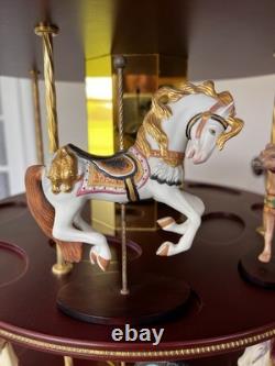 Franklin Mint Treasury Of Carousel Art 2 Tier Display Stand Pre-owned GORGEOUS