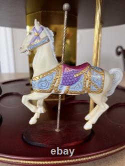 Franklin Mint Treasury Of Carousel Art 2 Tier Display Stand Pre-owned GORGEOUS