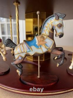 Franklin Mint Treasury Of Carousel Art 2 Tier Display Stand Pre-owned GORGEOUS