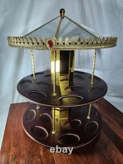 Franklin Mint Treasury Of Carousel Horse Art 2 Two Tier Display Stand Vintage