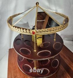 Franklin Mint Treasury Of Carousel Horse Art 2 Two Tier Display Stand Vintage