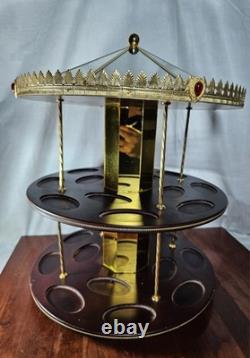 Franklin Mint Treasury Of Carousel Horse Art 2 Two Tier Display Stand Vintage