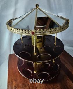Franklin Mint Treasury Of Carousel Horse Art 2 Two Tier Display Stand Vintage