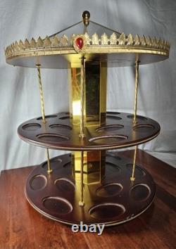 Franklin Mint Treasury Of Carousel Horse Art 2 Two Tier Display Stand Vintage