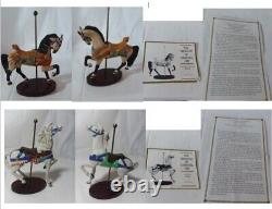 Franklin Mint Treasury Of The Carousel 12 Animals with Display Turntable