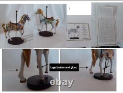 Franklin Mint Treasury Of The Carousel 12 Animals with Display Turntable