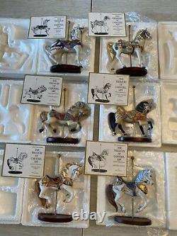 Franklin Mint Treasury of Carousel Art 1988 Set of 12 Animals -NIB without stand