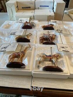 Franklin Mint Treasury of Carousel Art 1988 Set of 12 Animals -NIB without stand