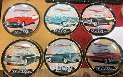 Franklin Mint Tri-Chevy Collector Plate Set 1955-1956-1957 Chevrolet -Full Set 6