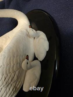 Franklin Mint Under Her Wing Swans by Ronald Van Ruyschwett w / Base