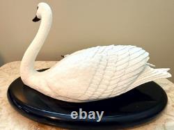 Franklin Mint Under Her Wing Trumpeter Swan Family 1989 Bisque Sculpture COA