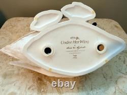 Franklin Mint Under Her Wing Trumpeter Swan Family 1989 Bisque Sculpture COA