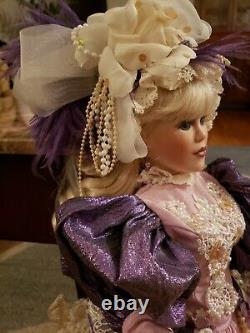 Franklin Mint VIOLETS IN THE SNOW DOLL By Maryse Nicole 24 Porcelain Doll COA