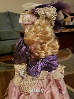 Franklin Mint VIOLETS IN THE SNOW DOLL By Maryse Nicole 24 Porcelain Doll COA