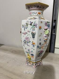 Franklin Mint Vase of One Hundred Flowers Dawen Wang 12 Porcelain