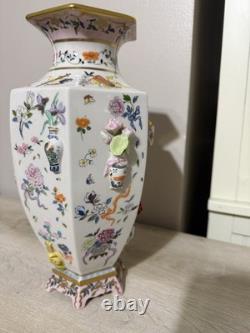 Franklin Mint Vase of One Hundred Flowers Dawen Wang 12 Porcelain