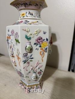 Franklin Mint Vase of One Hundred Flowers Dawen Wang 12 Porcelain