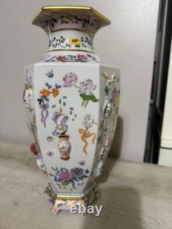 Franklin Mint Vase of One Hundred Flowers Dawen Wang 12 Porcelain