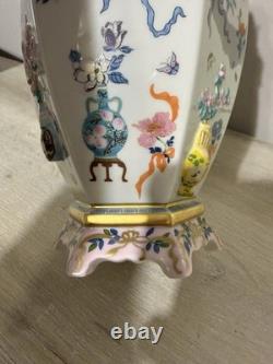 Franklin Mint Vase of One Hundred Flowers Dawen Wang 12 Porcelain